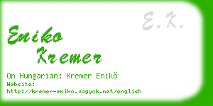 eniko kremer business card